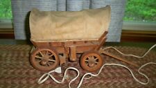 Vintage Handmade 1950 Covered Wagon Table Lamp Western Americana Pioneer Cowboy picture