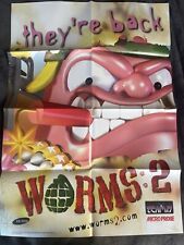 Worms 2 PC Promo Poster Micro Prose 1997 Team 17 Vintage Store Display picture