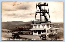 1923 RPPC GREENFIELD MASS LONGUE VUE TOWER long view gifts souvenirs ice cream picture