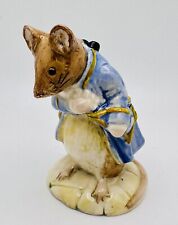 Royal Albert Beatrix Potter Figurine Gentleman Mouse Made A Bow Porcelain 1989 picture