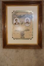 Antique 1897 Framed Marriage Certificate Tama Toledo Giger & Davis 24