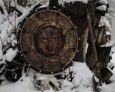 Viking Shield,Wolf Shield,Viking Wall Decor,Wood Wall Art,Handmade Home Decor,24 picture