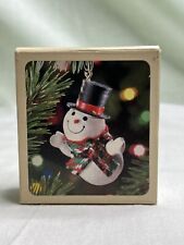 Vintage 1981 Hallmark Keepsake Ornament Jolly Snowman FAST Shipping picture
