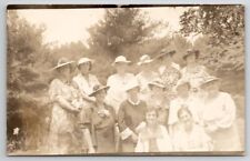 RPPC Large Group Ladies In Garden c1930 Real Photo Postcard N30 picture