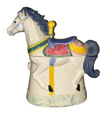 Vintage 1991 Carousel Horse Cookie Jar Hearth & Home Ceramic Excellent Adorable picture