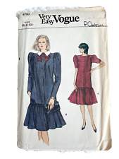 Vintage Vogue Sewing Pattern 8793 Bust 30.5-32.5 Mid Knee Flared Dress 1908s picture
