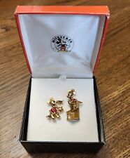 Vintage Mickey & Co NAPIER Earring Set  Mickie & Minnie Mouse Piano DISNEY NWT picture