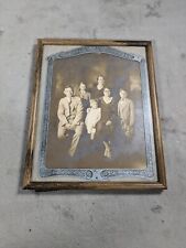Antique Photo Silver Family Portrait In A Nice Picture Frame picture