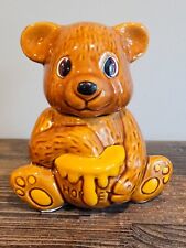 Vintage Hand Painted Honey Bear Jar With Lid Made In Taiwan picture