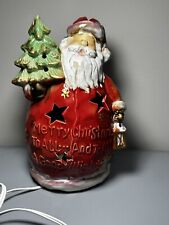 Kirkland's Santa Greeting Nightlight Christmas Decorative Holiday Light Rustic picture