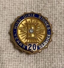 LGB Vintage Winn-Dixie Supermarket Grocery Store 20 Year Service Award Pin picture