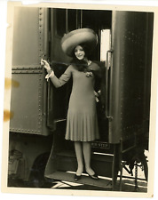 Vintage 8x10 Vintage Photo Actress Mona Maris Arrives by Train in Hollywood picture