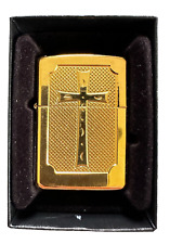 Zippo Armor Gold Cross Lighter - Restricted Design - Never Released - 2004 - New picture