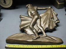  BULLFIGHTER MATADOR  WALL  PLAQUE  CAST  ALLOY  13'' X 13''   GILDED  VINTAGE   picture