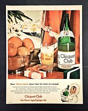 Vintage Ginger Ale ad original 1947 Clicquot Club drink print advertisement picture