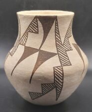Vintage Native American Hand Made Brown Acoma Pottery Vase 4 1/4
