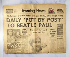 London Evening News August 11, 1972  Paul McCartney Vtg. Newspaper  picture