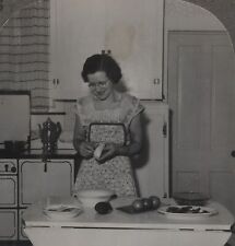 A Mother Preparing a Meal - The Family Series Keystone Stereoview c1925 picture