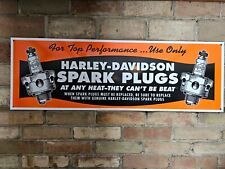 1960'S HARLEY-DAVIDSON SPARK PLUGS GIANT METAL SIGN 36