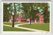 Postcard Vintage Harvey High School Painesville, OH picture