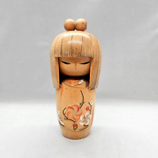 Vintage Japanese Kokeshi Doll Wood Large Shirane Volcano Dream of Spring Floral picture