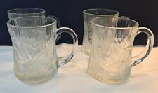 Arcoroc Canterbury Crocus Glass Tea/Coffee Cups, Set of 4 Vintage  picture