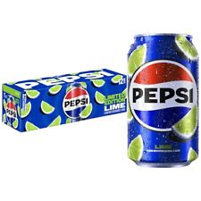 Pepsi Lemon Lime Cola Soda 12 Pack Soft Drink Soda Green Pepsi 12oz Pack of 12  picture