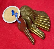 Vintage R01 69 Brass Key Blank Lot 14 Total Star Brand Cabinet Lock Compatible picture