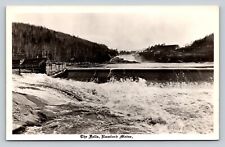 RPPC The Falls RUMFORD Maine ME Crashing Water VINTAGE Postcard AZO 1925-1940s picture