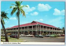 Maui Hawaii Postcard Pioneer Hotel Lahaina Quaint Exterior c1960 Vintage Antique picture