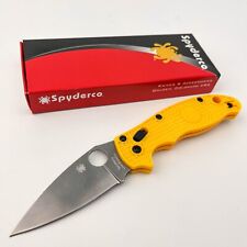 Spyderco Manix 2 Yellow FRCP Handle BD1N Plain Edge C101YL2 Tactical Knife picture