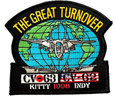 US NAVY USS INDEPENDENCE CV-62 & USS KITTY HAWK CV-63 GREAT TURNOVER PATCH N6 picture