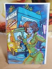 Yummy Save Me A Slice Pizza TMNT April ONeil Limited Virgin Artist Proof AP Nice picture
