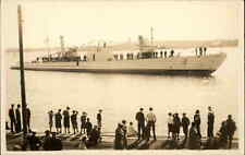 Portsmouth NH Navy Yard Ship Launch Submarine USS Cachalot C-1 RPPC #2 picture