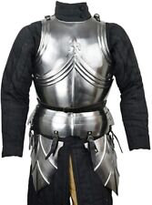 Medieval Late Gothic Armor Cuirass with Tassets Silver BEST Halloween GIFT ITEM picture