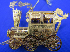 Danbury Mint North Pole Express from 2003 Gold Christmas Ornament Ships Free picture