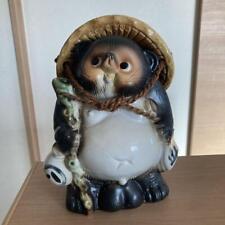 Japan Shigaraki-Ware Tanuki Raccoon Dog Tokkuri Pottery 7.5