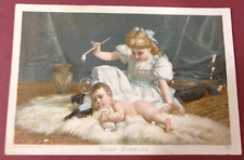 ANTIQUE VICTORIAN TRADE CARD ADVERTISING COLORFUL picture
