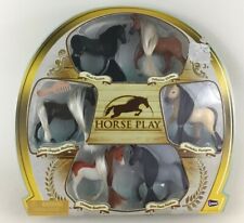 Lanard Horse Play Showcase Horse Collection of 6 New 2014 Palomino Friesian Toy picture