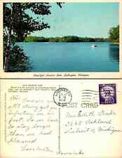 Vintage Postcard - Beautiful Hamlin Lake, Ludington, Michigan picture