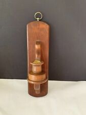 VINTAGE WOODEN WALL CANDLE HOLDER 12.75