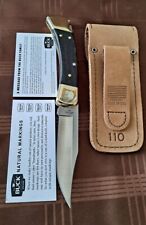 BUCK 110 Hunter Knife S30V Blade Distressed Leather Sheath 100% Made In U.S.A. picture