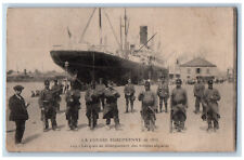 France Postcard The European War of 1914 Landing Docks of English 1914 WW1 picture