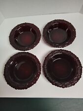 Vintage Avon 1876 Cape Cod Red Soup/Cereal Bowls - Lot of 4 picture
