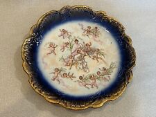 Antique (1896-1912) Empire Works England Handpainted Plate w/Gold Rim, 12 1/4