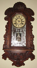 Antique Ansonia Hanging Kitchen Wall Clock 8-Day, Time/Strike picture