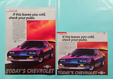 1985 VINTAGE CHEVROLET CAMARO Z28 2-PAGE PRINT AD *SEE PHOTOS* picture