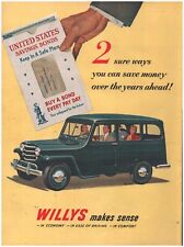 1951 Willys Jeep Station Wagon Automobile Car Vintage Original Magazine Print Ad picture