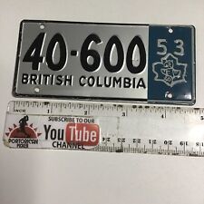 1953 BRITISH COLOMBIA MINI METAL BIKE LICENSE PLATE WHEATIES CEREAL BICYCLE TAG picture