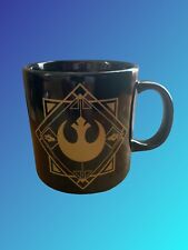 Star Wars 20 oz. Ceramic Mug Last Jedi Rebel Logo Black 99663 picture